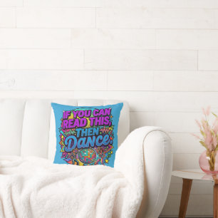 Coussin Conception Graphique de Soirée Dansante Boule Disc