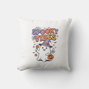 Coussin Conception Halloween Rétro Fantôme Mignon Vibes So