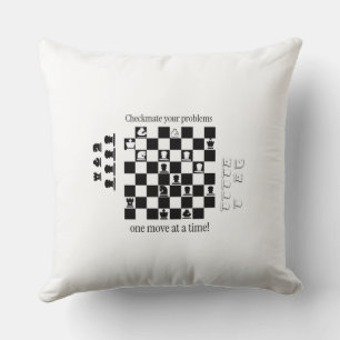 Coussin Conception Inspirée des Échecs Classiques