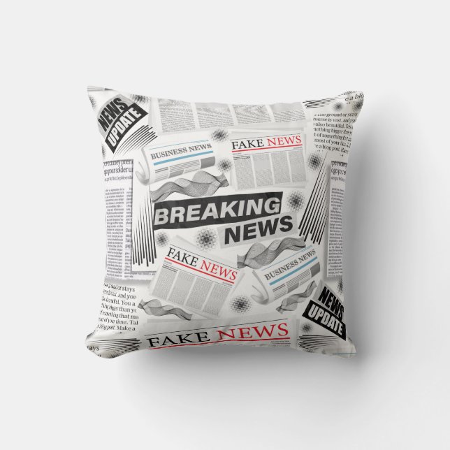 Coussin Conception inspirée du journal cool (Recto)