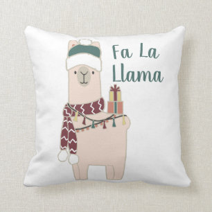 Coussin Conception mignonne de lama de La des vacances fa