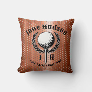 Coussin Conception minimaliste élégante de golf en cuivre 