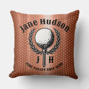 Coussin Conception minimaliste élégante de golf en cuivre 