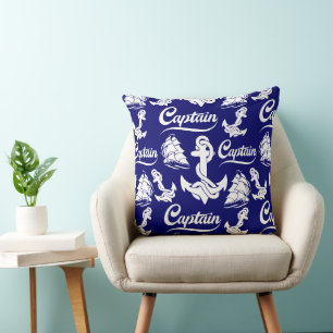 Coussin Conception nautique d'ancre de voilier capitaine