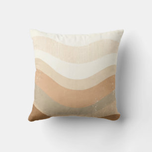 Coussin Conception Neutre Terreuse Rétro Mod Waves