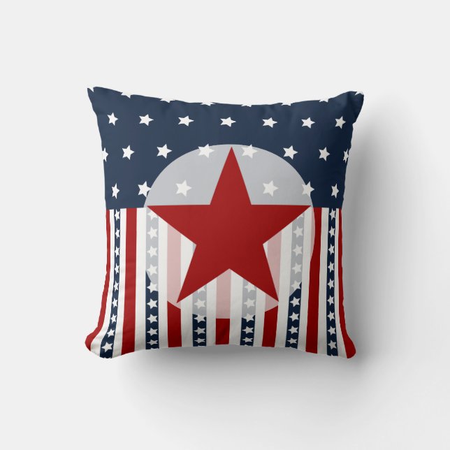 Coussin Conception patriotique de drapeau américain de (Recto)