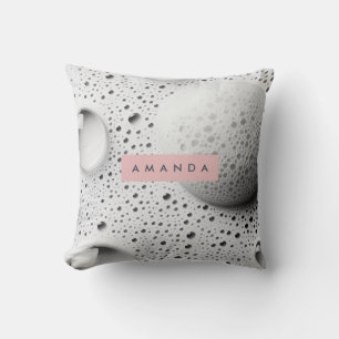 Coussin Conception personnalisée de bulles grises douces