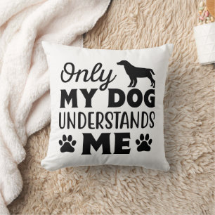 Coussin Conception personnalisée de devis de chien drôle