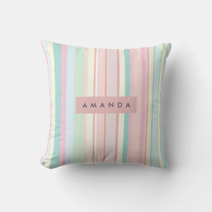 Coussin Conception personnalisée de rayures de bonbons pas