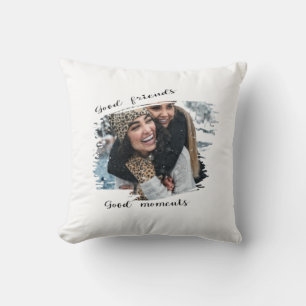 Coussin Conception photo minimaliste vintage d'amitié rétr