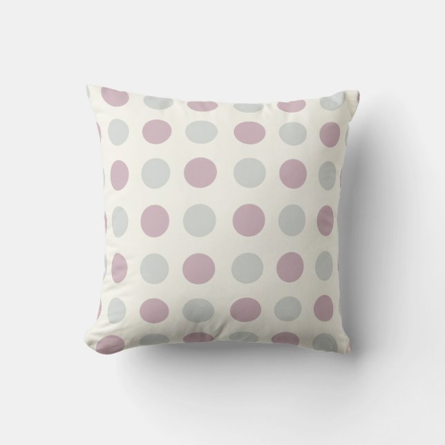 Coussin Conception rétro avec point Polka violet (Recto)