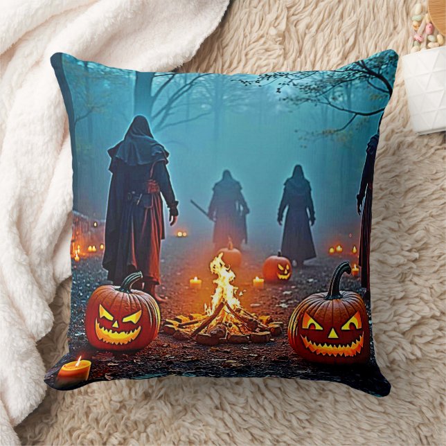 Coussin Conception rituelle d'Halloween éffrayant (Couverture)