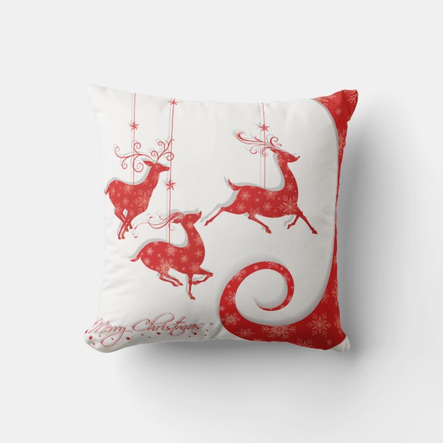 Coussin Conception rouge extraordinaire de Noël (Recto)