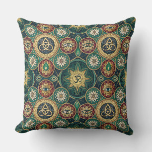 Coussin Conception Sacrée Mystique - Motif de Mandala Spir