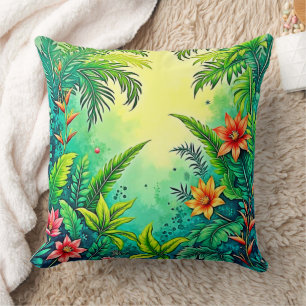 Coussin Conception Tropical Jungle Lush Paradise