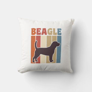 Coussin Conception vectorielle à rayures rétro de chien Be