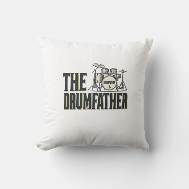 Coussin Conception vectorielle de citation de batteur Drum (Recto)