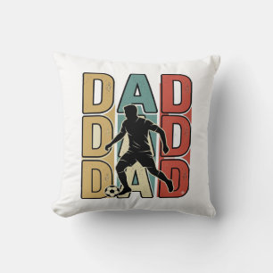 Coussin Conception vectorielle de gravure vintage de footb