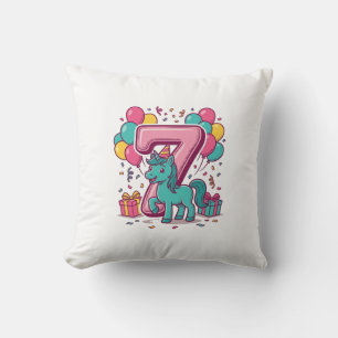 Coussin Conception vectorielle de poney mignon pour la fêt