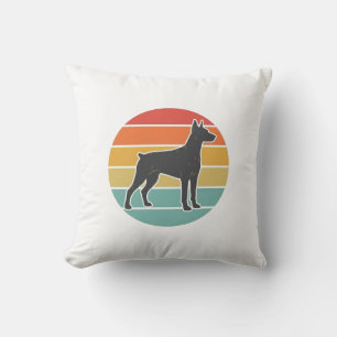 Coussin Conception vectorielle de silhouette de chien au c