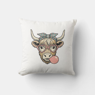 Coussin Conception vectorielle vintage de bubble gum de va