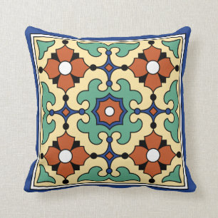 Coussin Conception vintage des années 1920 de tuile d'îl