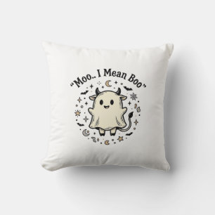 Coussin Conception Vintage Halloween Fantôme Vache Mignonn