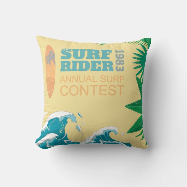 Coussin Concours |1983 de surf de cavalier de surf (Recto)