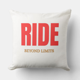 Coussin Conduire au-delà des limites – Typographie motivan