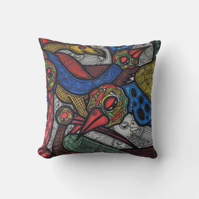 Coussin Conférence d'oiseau (Recto)