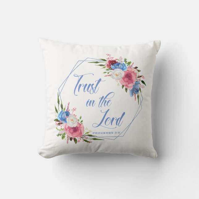 Coussin Confiance Dans Le Seigneur (Recto)