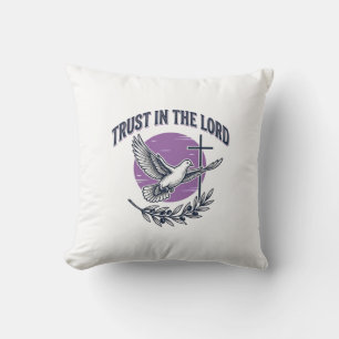 Coussin Confiance dans le Seigneur Colombe Design de T-Shi