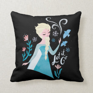 Coussin Congelé 2   Aquarelle Elsa "Let It Go"