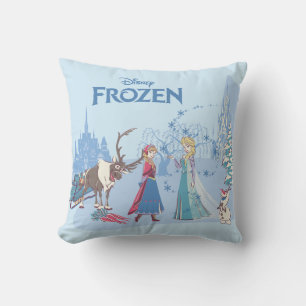 Coussin Congelé Sven, Anna, Elsa & Olaf Blue Pastels