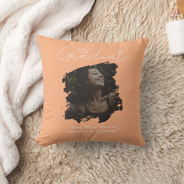 Coussin Congratulations Graduation Customizable Photo Text (Couverture)