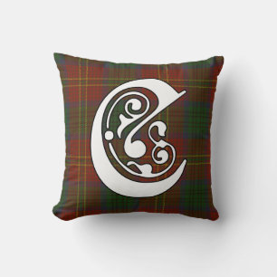 Coussin Connolly Clan Tartan Monogram
