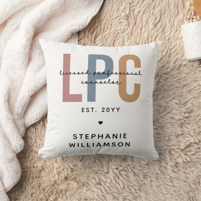 Coussin Conseiller professionnel autorisé LPC personnalisé (Couverture)