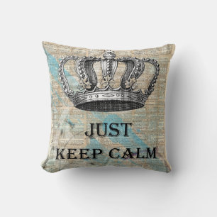 Coussin Conserver le calme Vintage Art Grunge Design Abstr