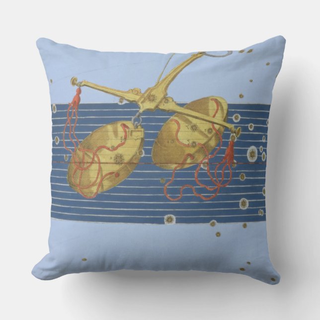 Coussin Constellation de Balance, de "Uranometria" par (Recto)