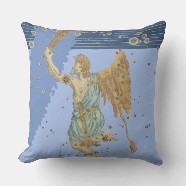 Coussin Constellation d'Orion, de "Uranometria" par Joha (Recto)