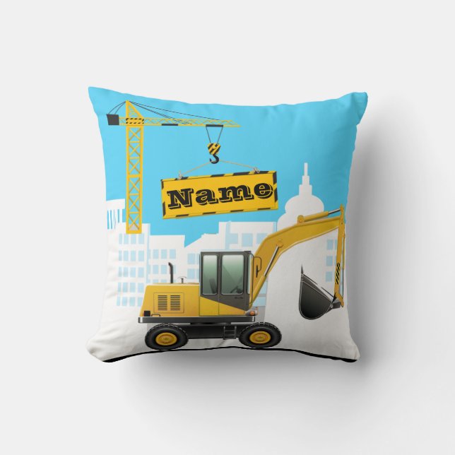 Coussin Construction de l'excavateur Personnaliser l'oreil (Recto)