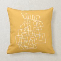 Contemporain Cute Jaune Moderne Abstraite Ligne Ar