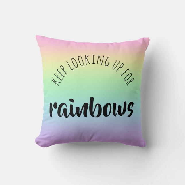 Coussin Continuez à chercher Rainbows Jeter l'oreiller (Recto)