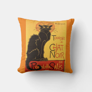 Coussin Conversation Noir Steinlen Belle Epoque Art Vintag