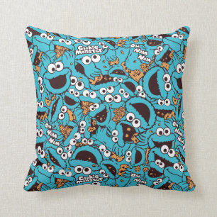 Coussin Cookie Monster   Nom Nom Nom Nom Motif