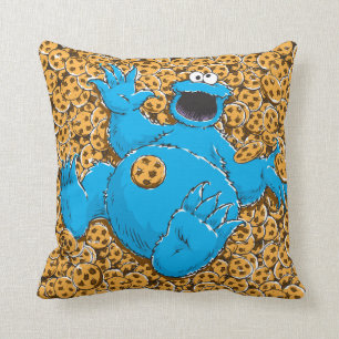 Coussin Cookie Monster vintage et cookies