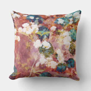 Coussin Cool, art tendance de motif fleuri romantique