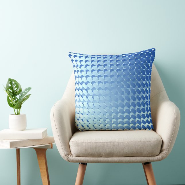 Coussin Cool Blue Multi Matrix Design Jeu d'oreiller (Chaise)