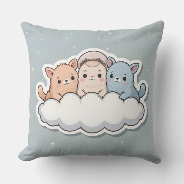 Coussin Cool comfort cushion with cute creatures (Recto)