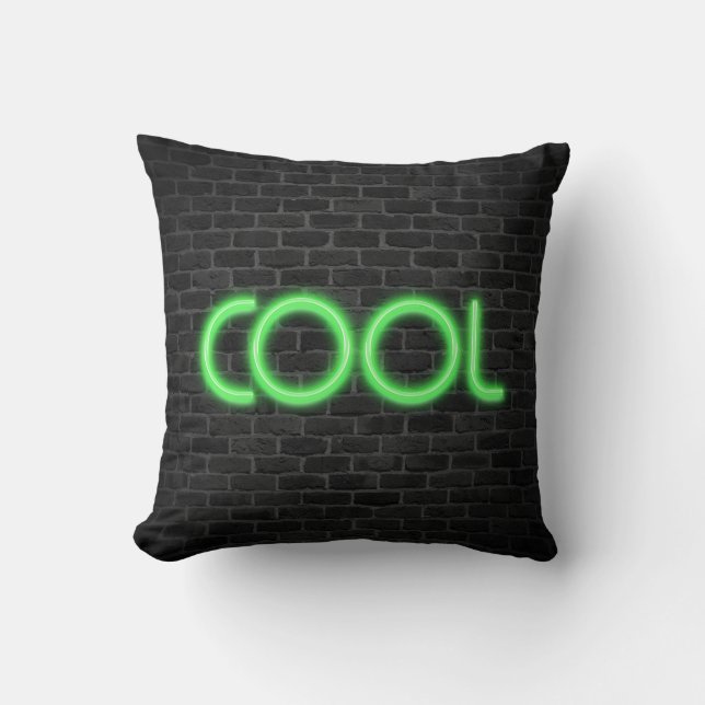 Coussin COOL Dans Les Lumières Du Marquee De Neon (Recto)